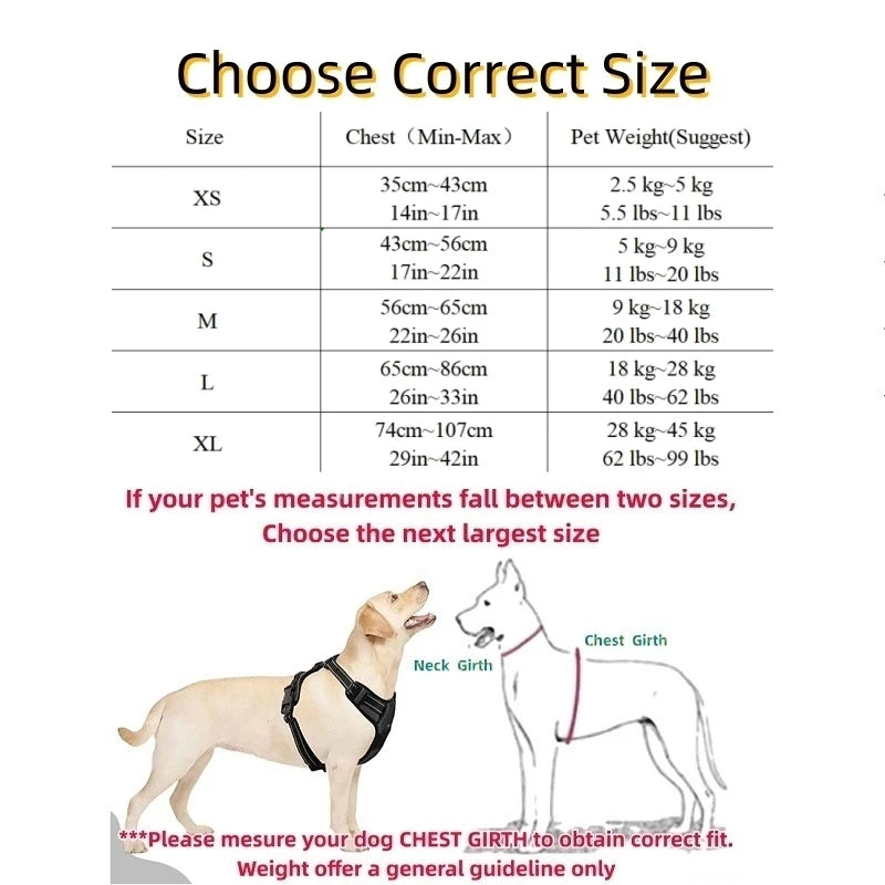 Adjustable Reflective Dog Harness