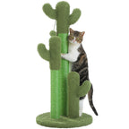 Cactus Cat Scratching Post with Sisal Poles & Interactive Toy