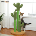 Cactus Cat Scratching Post with Sisal Poles & Interactive Toy
