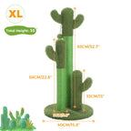 Cactus Cat Scratching Post with Sisal Poles & Interactive Toy