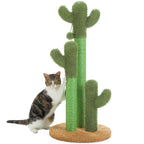 Cactus Cat Scratching Post with Sisal Poles & Interactive Toy