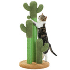 Cactus Cat Scratching Post with Sisal Poles & Interactive Toy