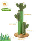 Cactus Cat Scratching Post with Sisal Poles & Interactive Toy